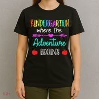 Kindergarten Where The Adventure Begins Kinder Teacher T-Shirt thumb 4