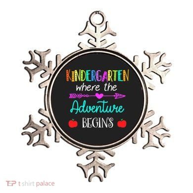 Kindergarten Where The Adventure Begins Kinder Teacher Ornament