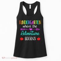 Kindergarten Where The Adventure Begins Kinder Teacher Women's Tank Top thumb 0
