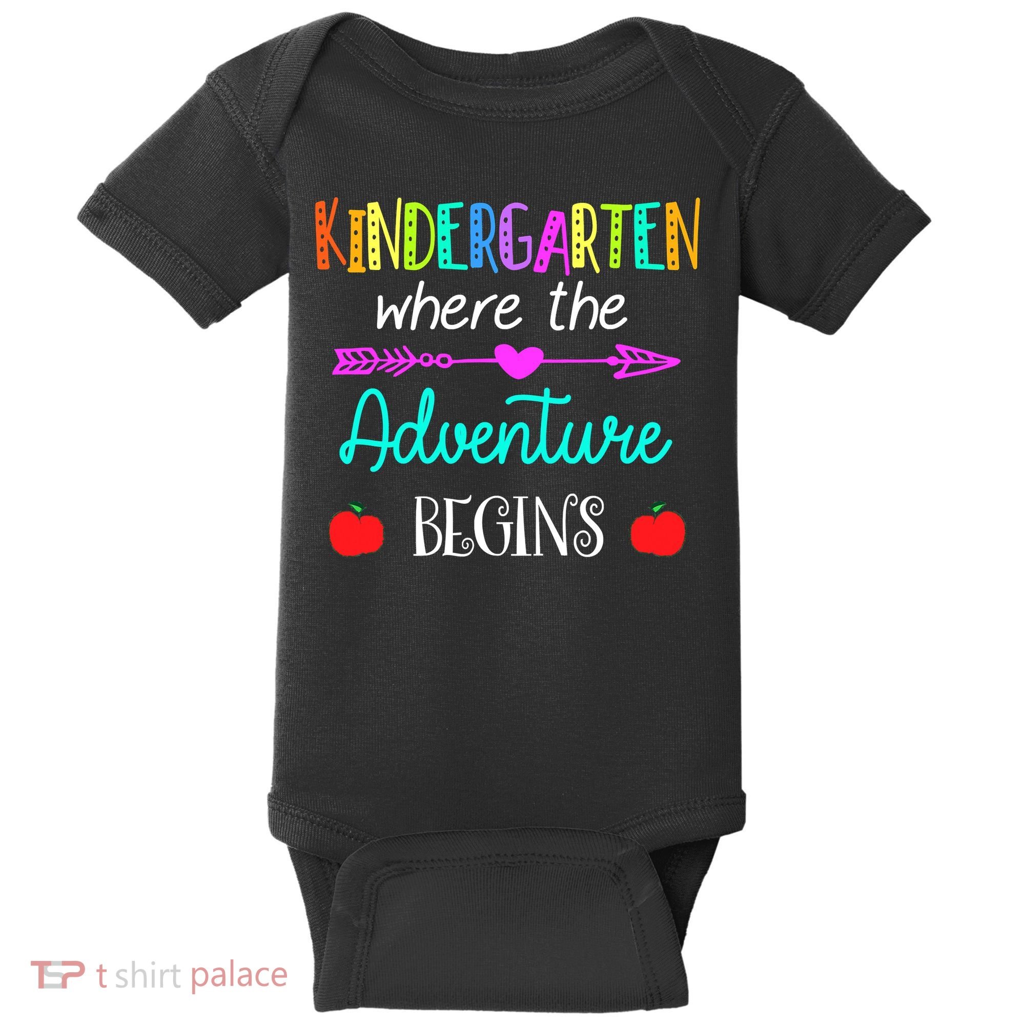 Kindergarten Where The Adventure Begins Kinder Teacher Baby Bodysuit