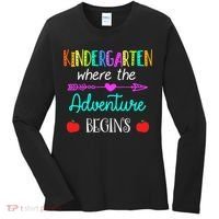 Kindergarten Where The Adventure Begins Kinder Teacher Women's Long Sleeve Shirt thumb 0