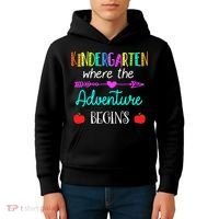 Kindergarten Where The Adventure Begins Kinder Teacher Kids Hoodie thumb 4