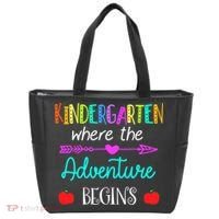 Kindergarten Where The Adventure Begins Kinder Teacher Tote Bag thumb 0