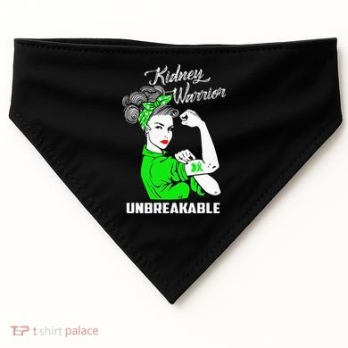 Kidney Warrior Unbreakable Kidney Awareness Gift USA-Made Doggie Bandana
