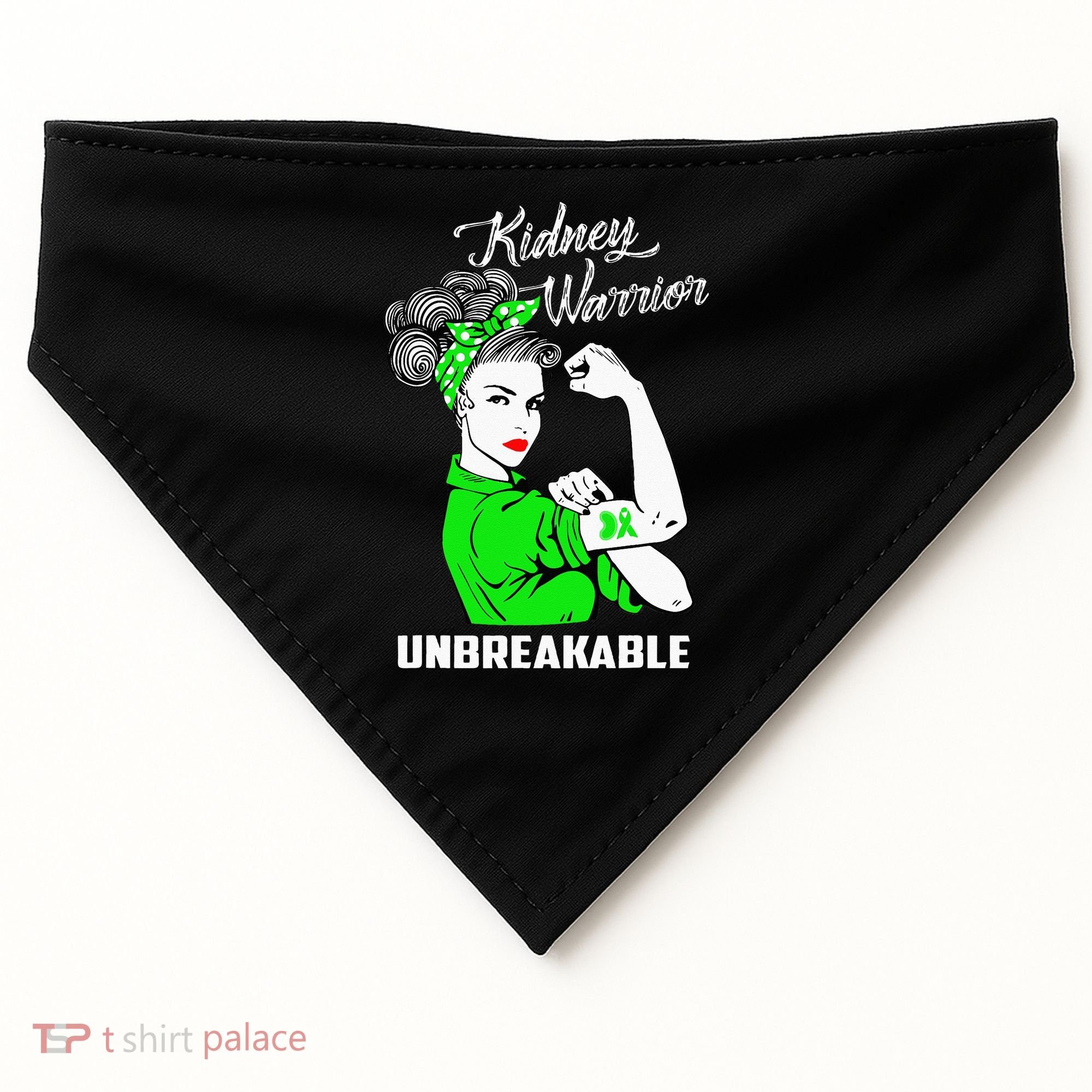 Kidney Warrior Unbreakable Kidney Awareness Gift USA-Made Doggie Bandana