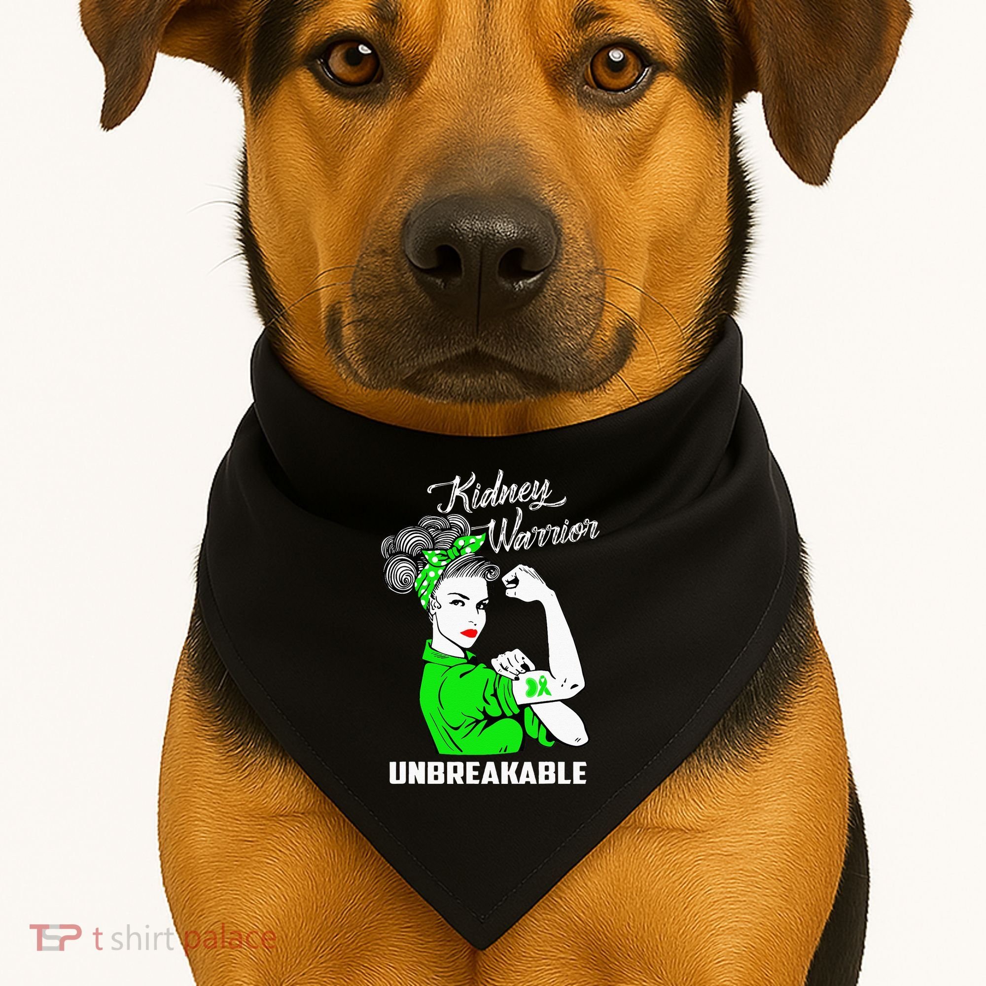 Kidney Warrior Unbreakable Kidney Awareness Gift USA-Made Doggie Bandana