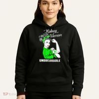 Kidney Warrior Unbreakable Kidney Awareness Gift Hoodie thumb 5