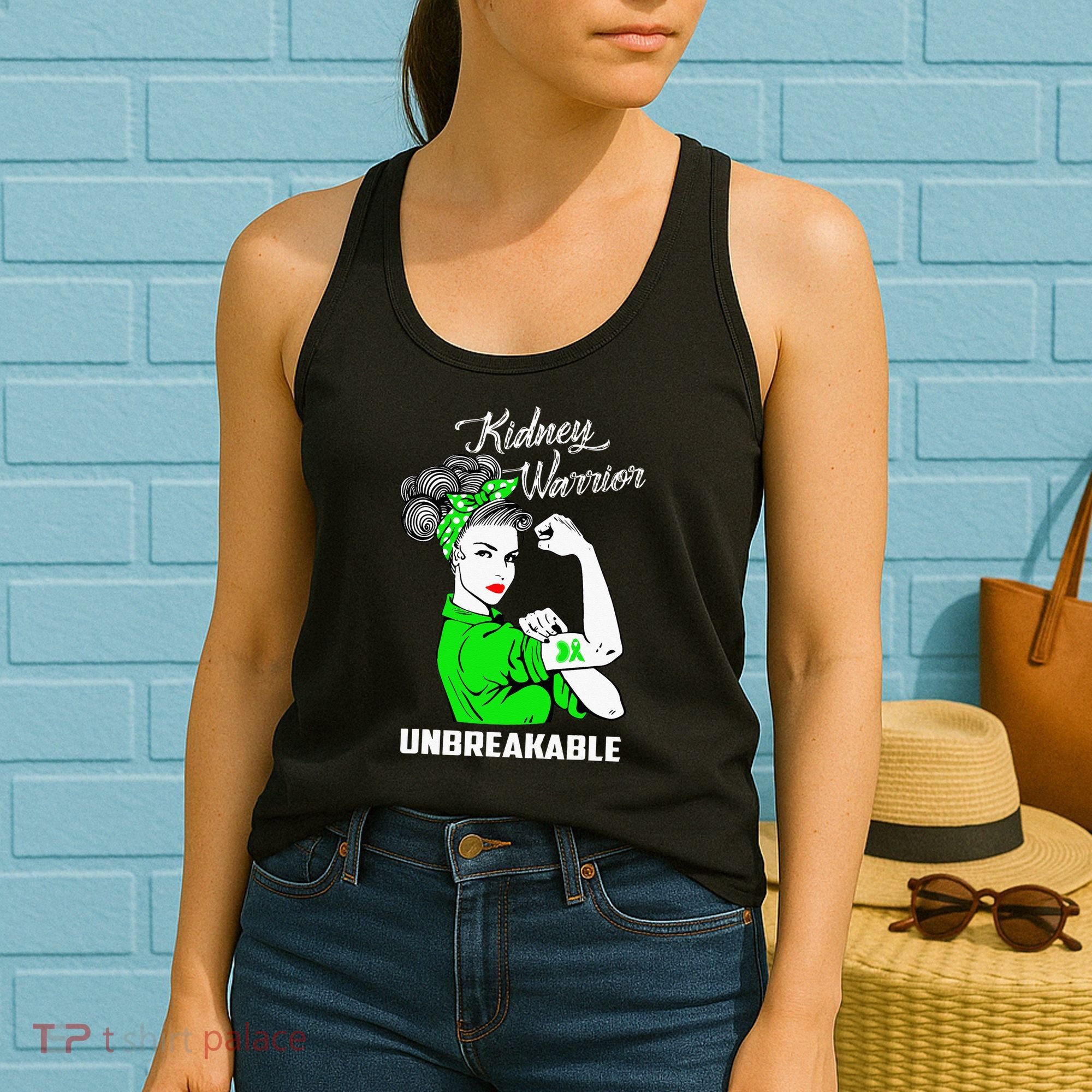 Kidney Warrior Unbreakable Kidney Awareness Gift Women's Tank Top