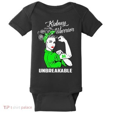 Kidney Warrior Unbreakable Kidney Awareness Gift Baby Bodysuit
