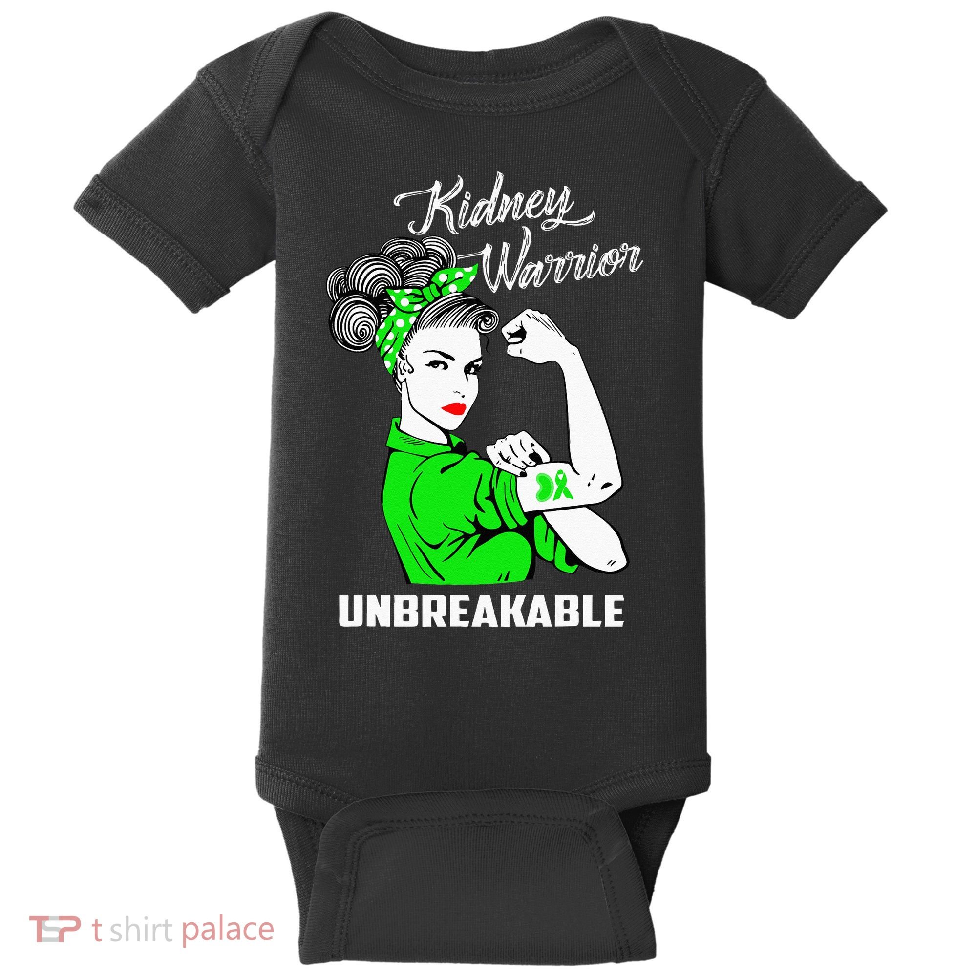 Kidney Warrior Unbreakable Kidney Awareness Gift Baby Bodysuit