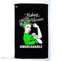 Kidney Warrior Unbreakable Kidney Awareness Gift Golf Towel thumb 0