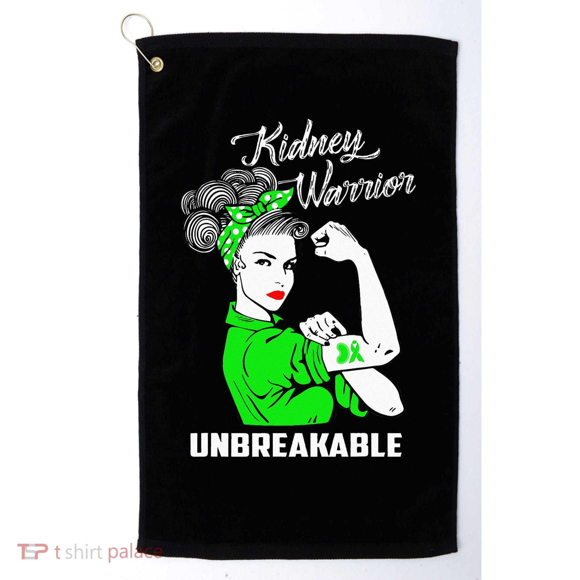 Kidney Warrior Unbreakable Kidney Awareness Gift Golf Towel