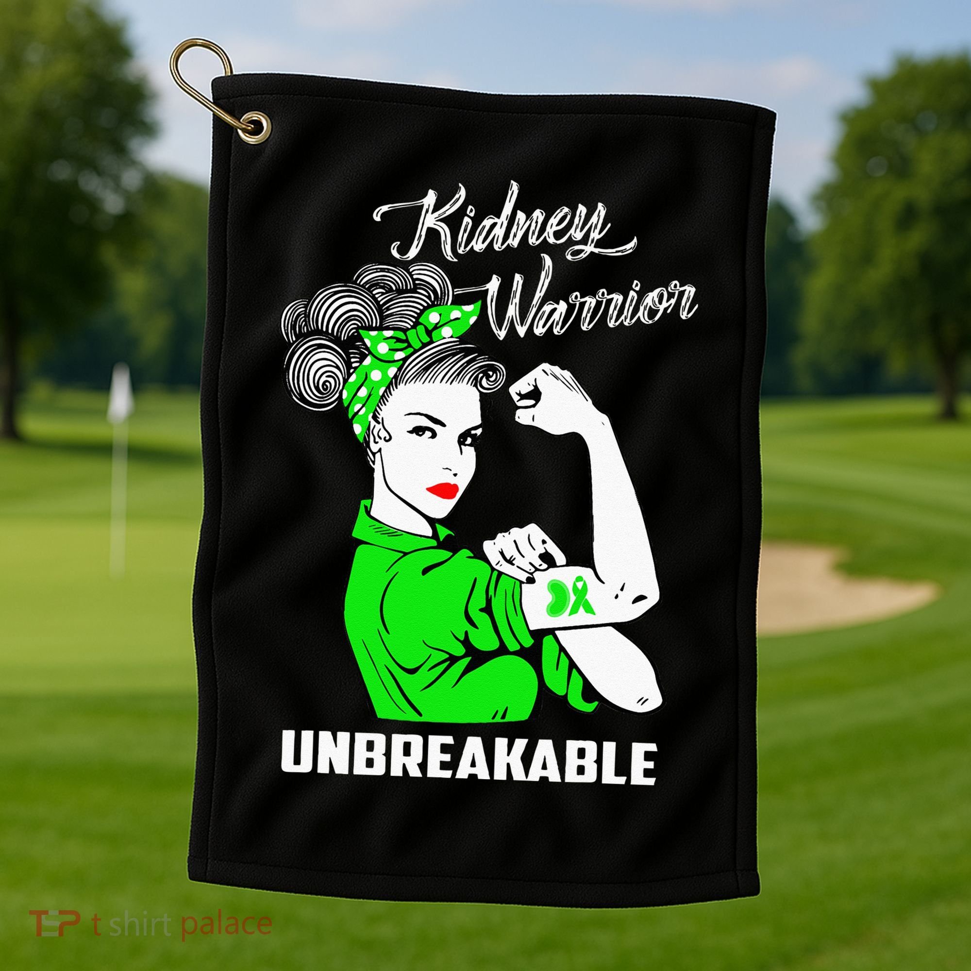 Kidney Warrior Unbreakable Kidney Awareness Gift Golf Towel