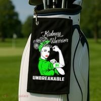 Kidney Warrior Unbreakable Kidney Awareness Gift Golf Towel thumb 2