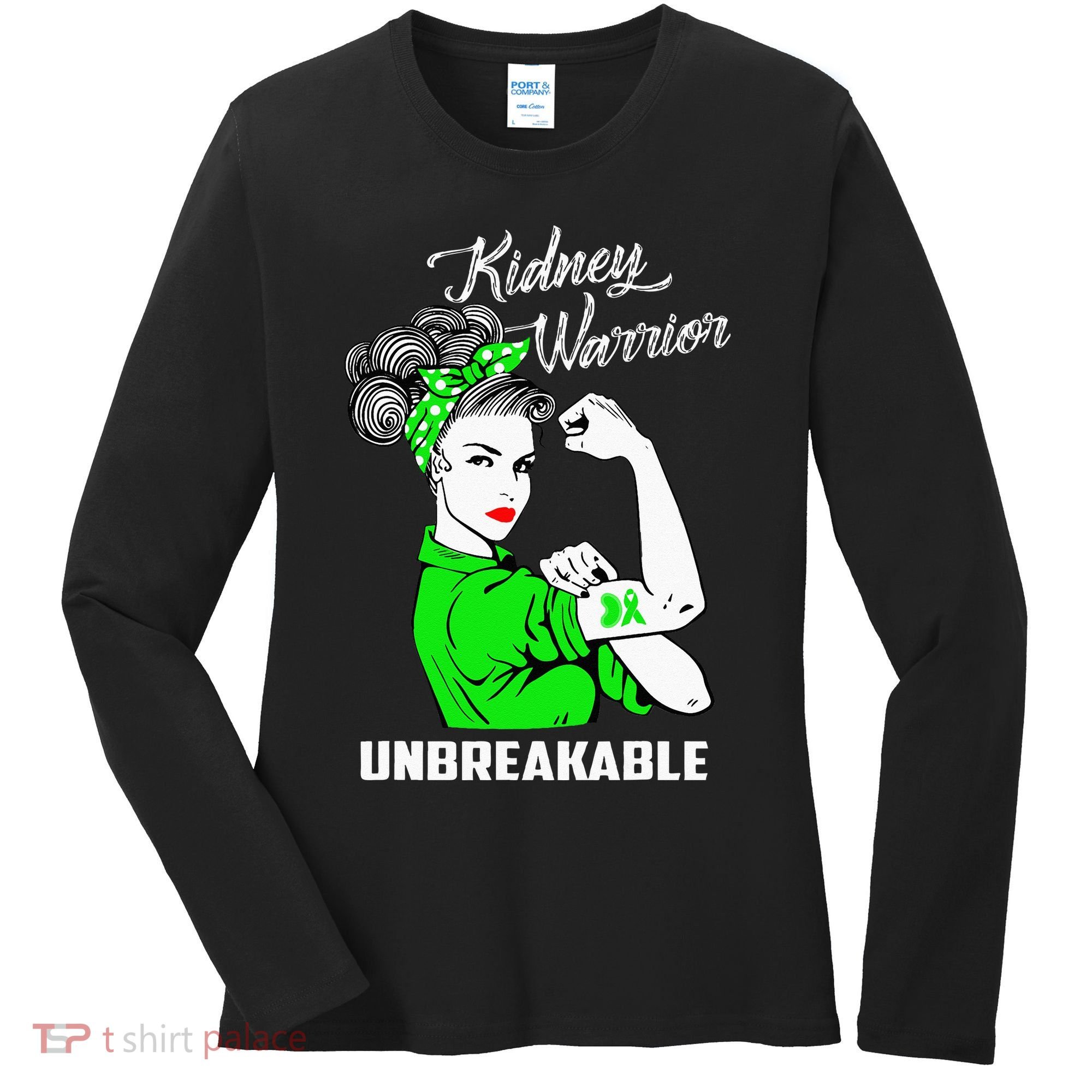 Kidney Warrior Unbreakable Kidney Awareness Gift Women's Long Sleeve Shirt