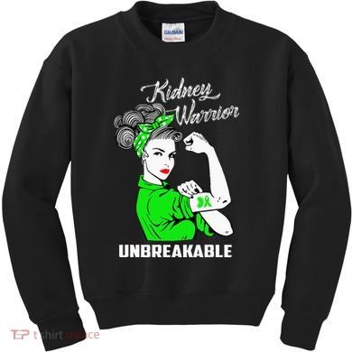 Kidney Warrior Unbreakable Kidney Awareness Gift Kids Sweatshirt