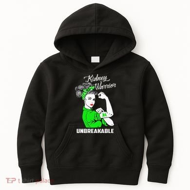 Kidney Warrior Unbreakable Kidney Awareness Gift Kids Hoodie