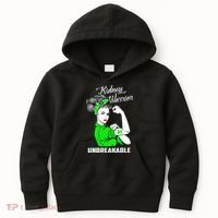 Kidney Warrior Unbreakable Kidney Awareness Gift Kids Hoodie thumb 0