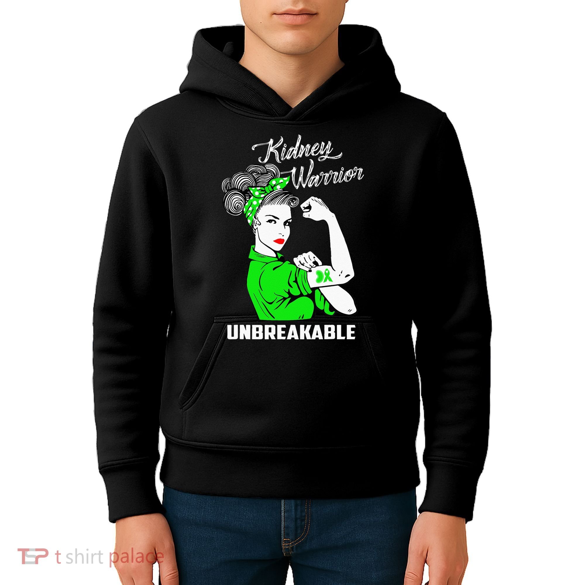 Kidney Warrior Unbreakable Kidney Awareness Gift Kids Hoodie