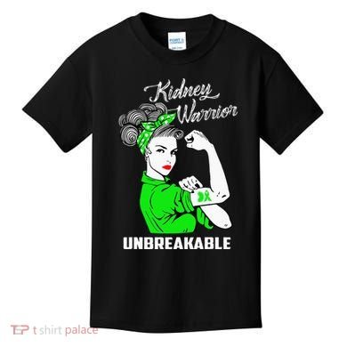 Kidney Warrior Unbreakable Kidney Awareness Gift Kids T-Shirt
