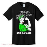 Kidney Warrior Unbreakable Kidney Awareness Gift Kids T-Shirt thumb 0
