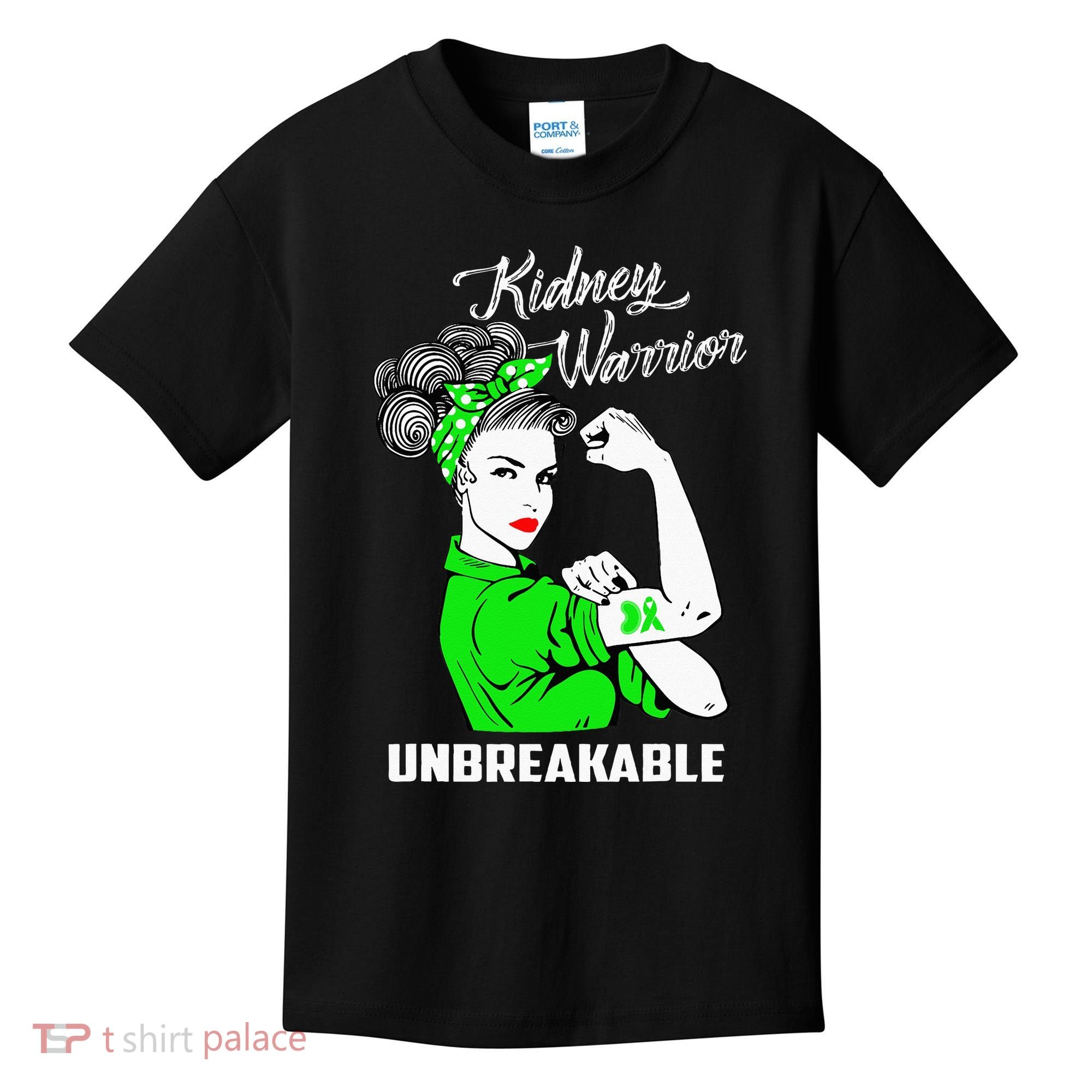 Kidney Warrior Unbreakable Kidney Awareness Gift Kids T-Shirt