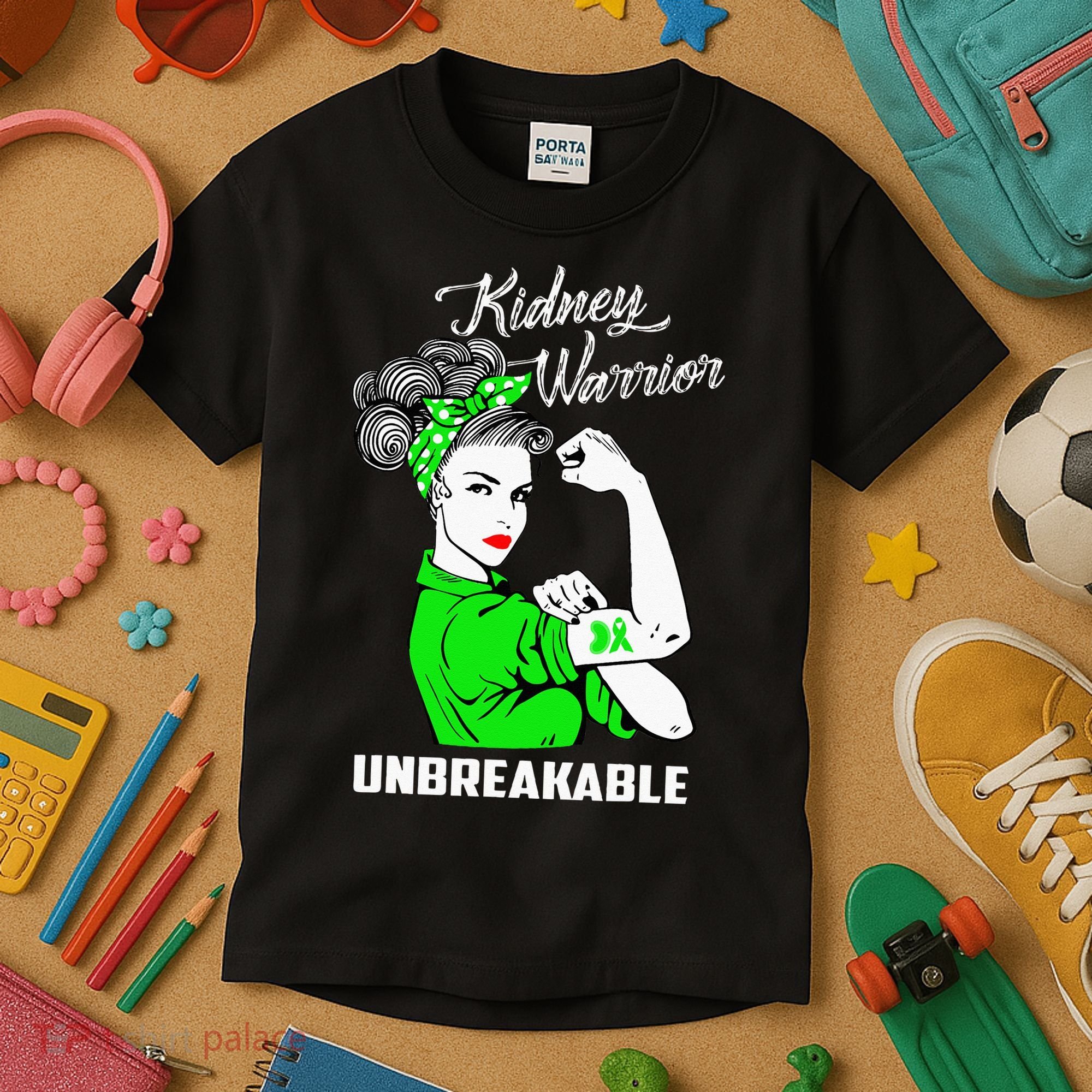 Kidney Warrior Unbreakable Kidney Awareness Gift Kids T-Shirt