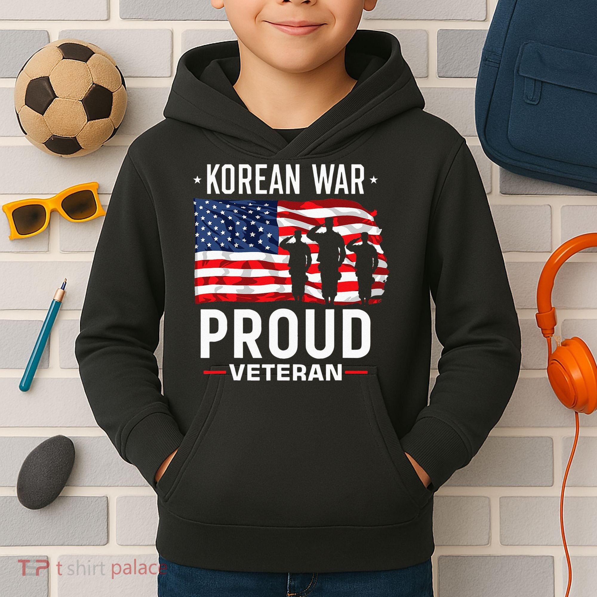 Korean War Veteran Kids Hoodie