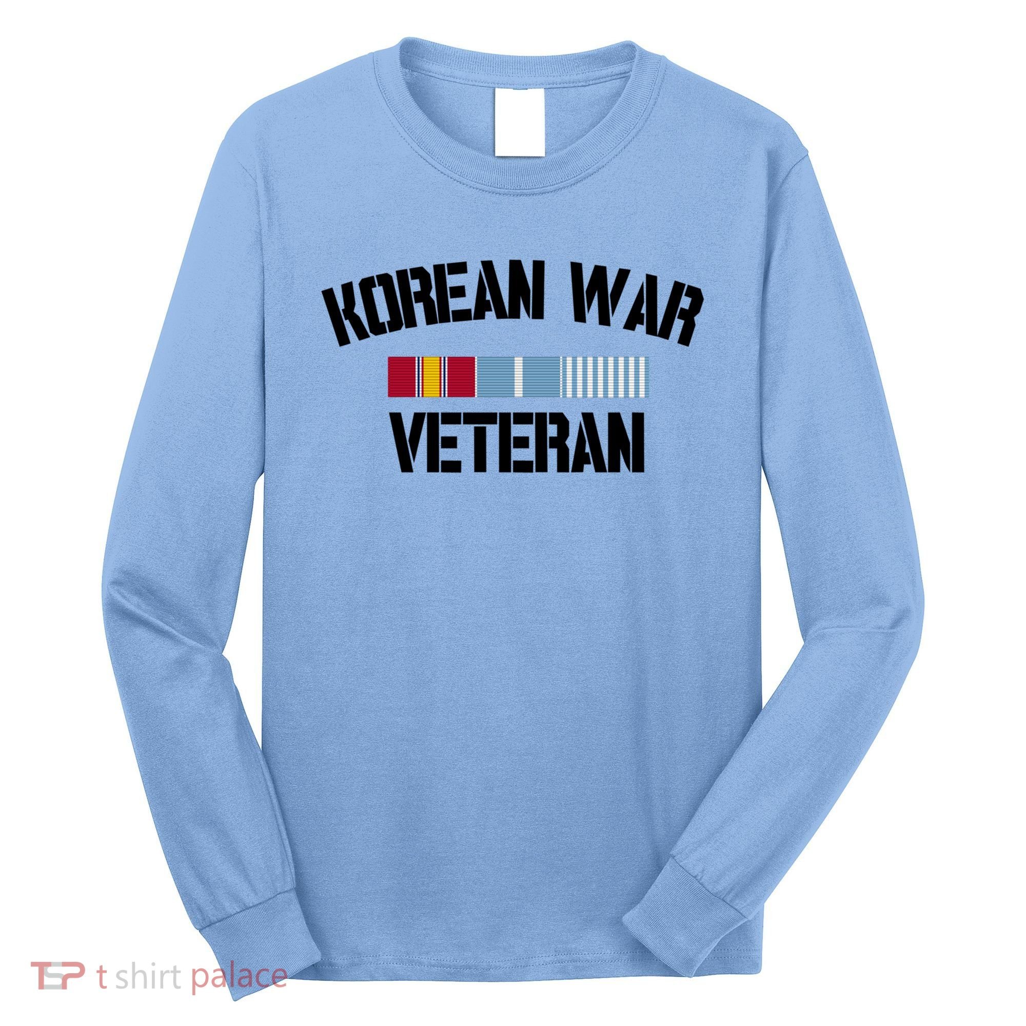 Korean War Veteran Pride Korea Service Ribbon Gift Long Sleeve Shirt