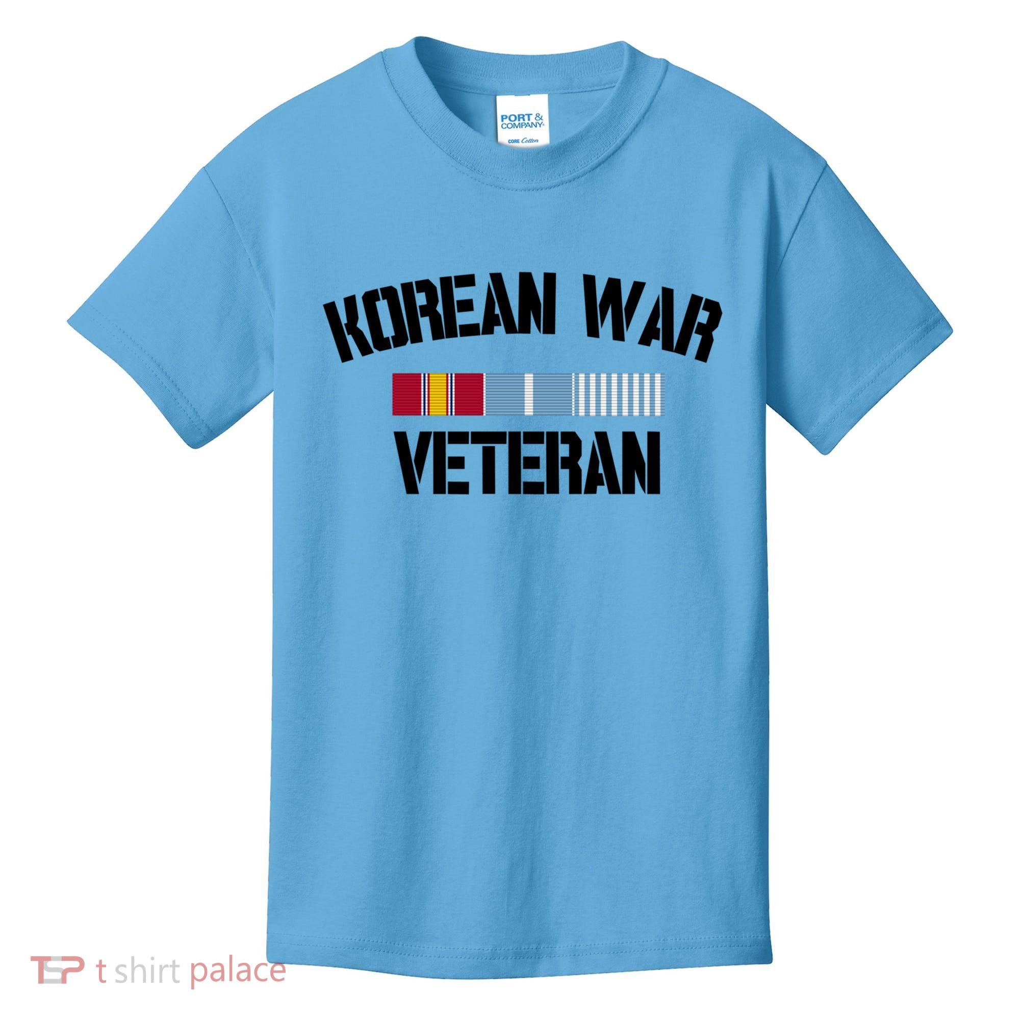 Korean War Veteran Pride Korea Service Ribbon Gift Kids T-Shirt