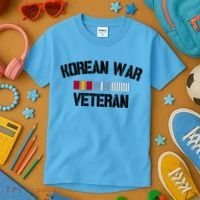 Korean War Veteran Pride Korea Service Ribbon Gift Kids T-Shirt thumb 3