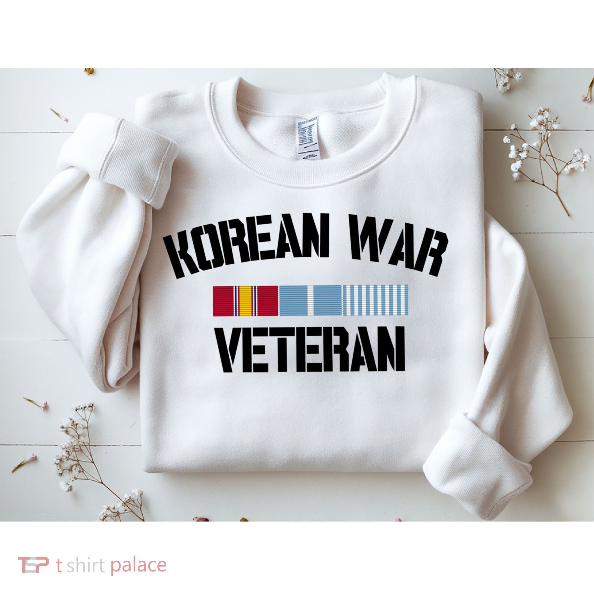 Korean War Veteran Pride Korea Service Ribbon Gift Sweatshirt