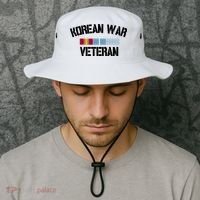 Korean War Veteran Pride Korea Service Ribbon Gift Bucket Hat thumb 2