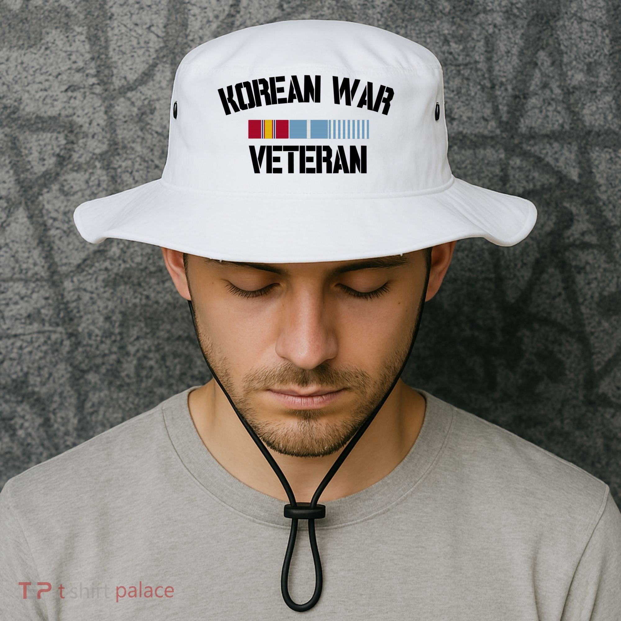 Korean War Veteran Pride Korea Service Ribbon Gift Bucket Hat