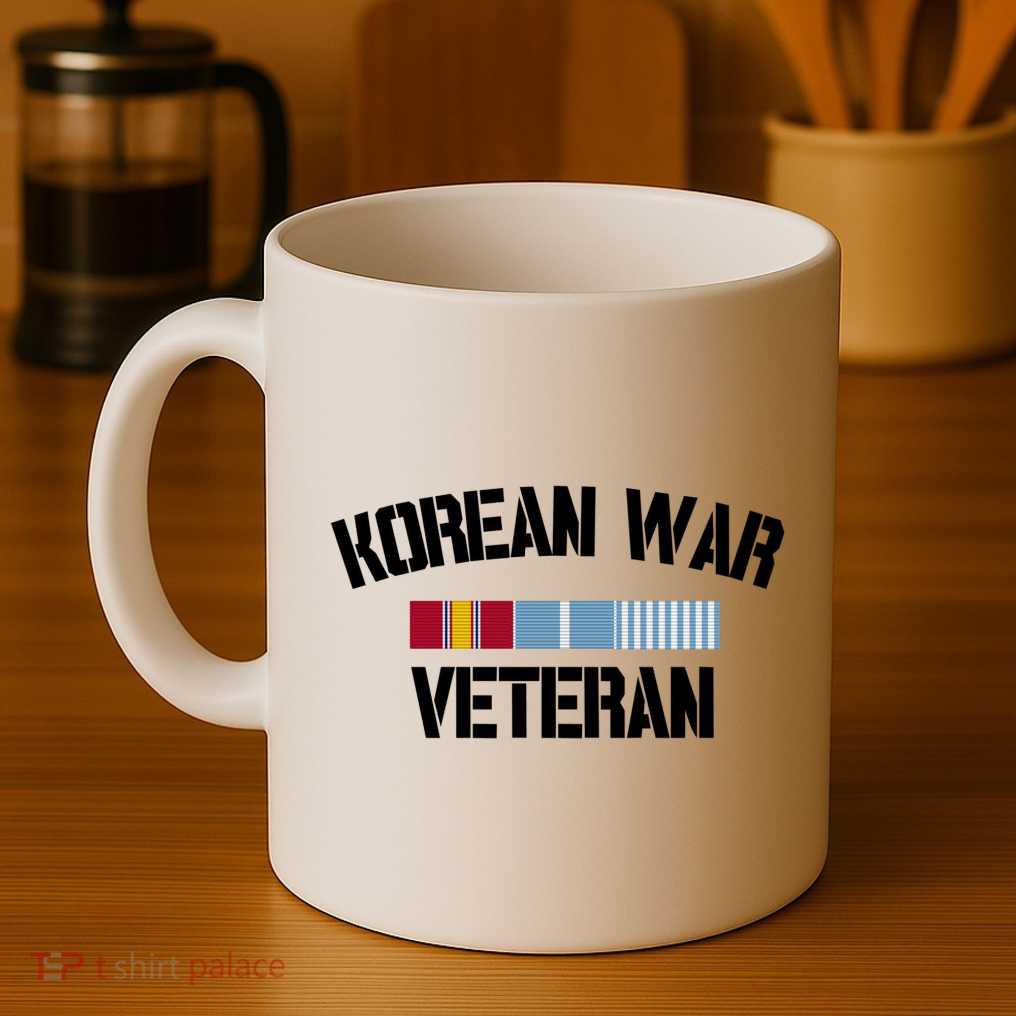 Korean War Veteran Pride Korea Service Ribbon Gift Coffee Mug
