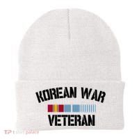 Korean War Veteran Pride Korea Service Ribbon Gift Beanie thumb 0