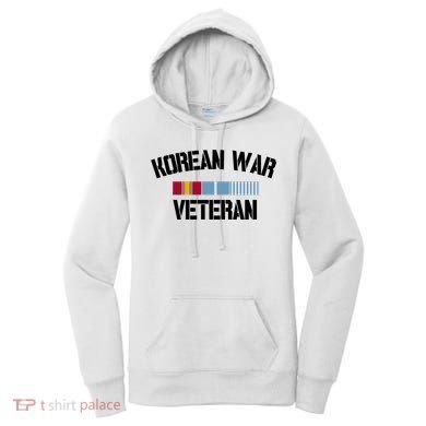 Korean War Veteran Pride Korea Service Ribbon Gift Women's Hoodie