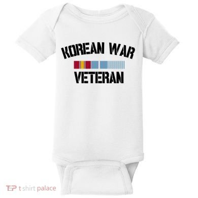 Korean War Veteran Pride Korea Service Ribbon Gift Baby Bodysuit