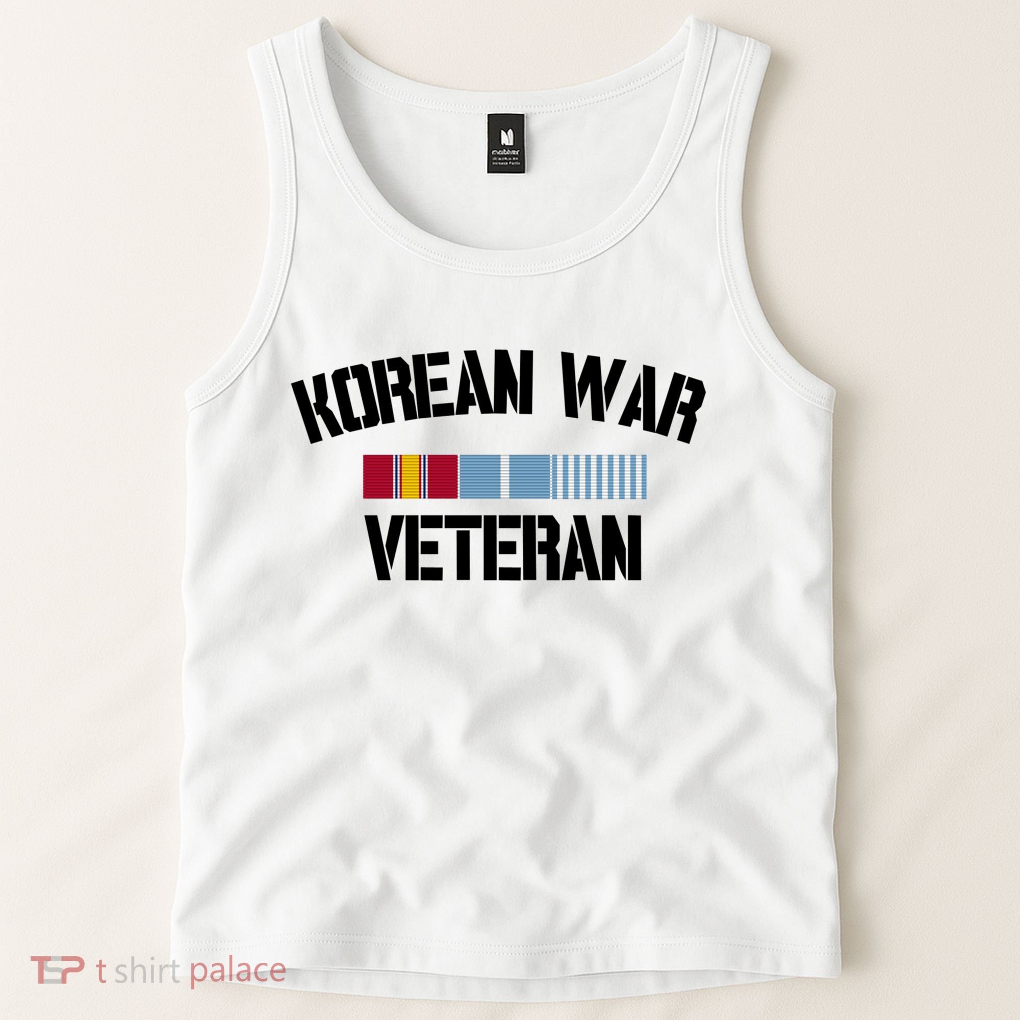 Korean War Veteran Pride Korea Service Ribbon Gift Tank Top