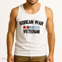 Korean War Veteran Pride Korea Service Ribbon Gift Tank Top thumb 3