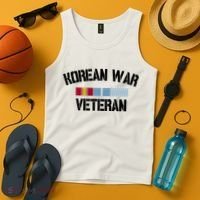 Korean War Veteran Pride Korea Service Ribbon Gift Tank Top thumb 4
