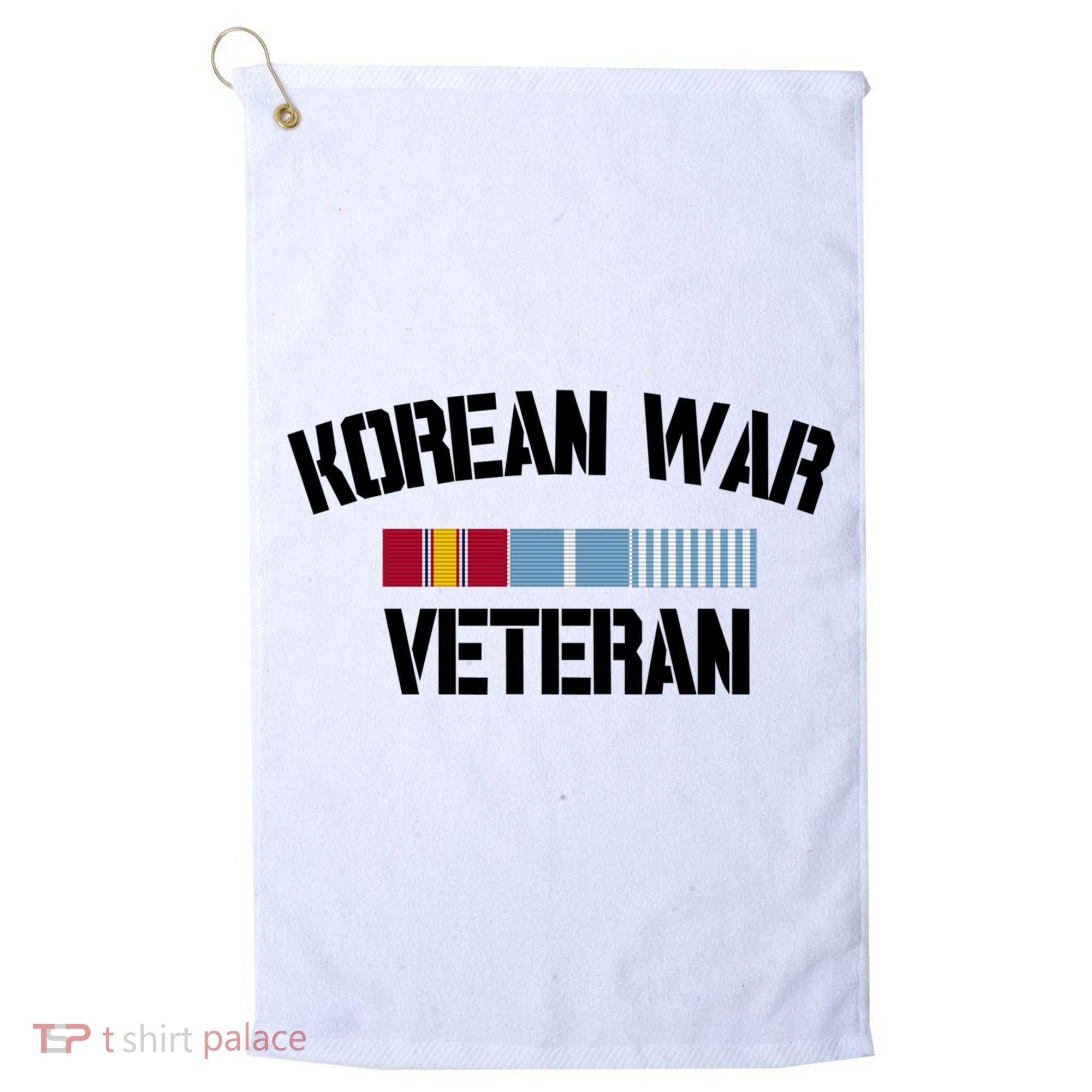 Korean War Veteran Pride Korea Service Ribbon Gift Golf Towel