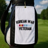 Korean War Veteran Pride Korea Service Ribbon Gift Golf Towel thumb 2