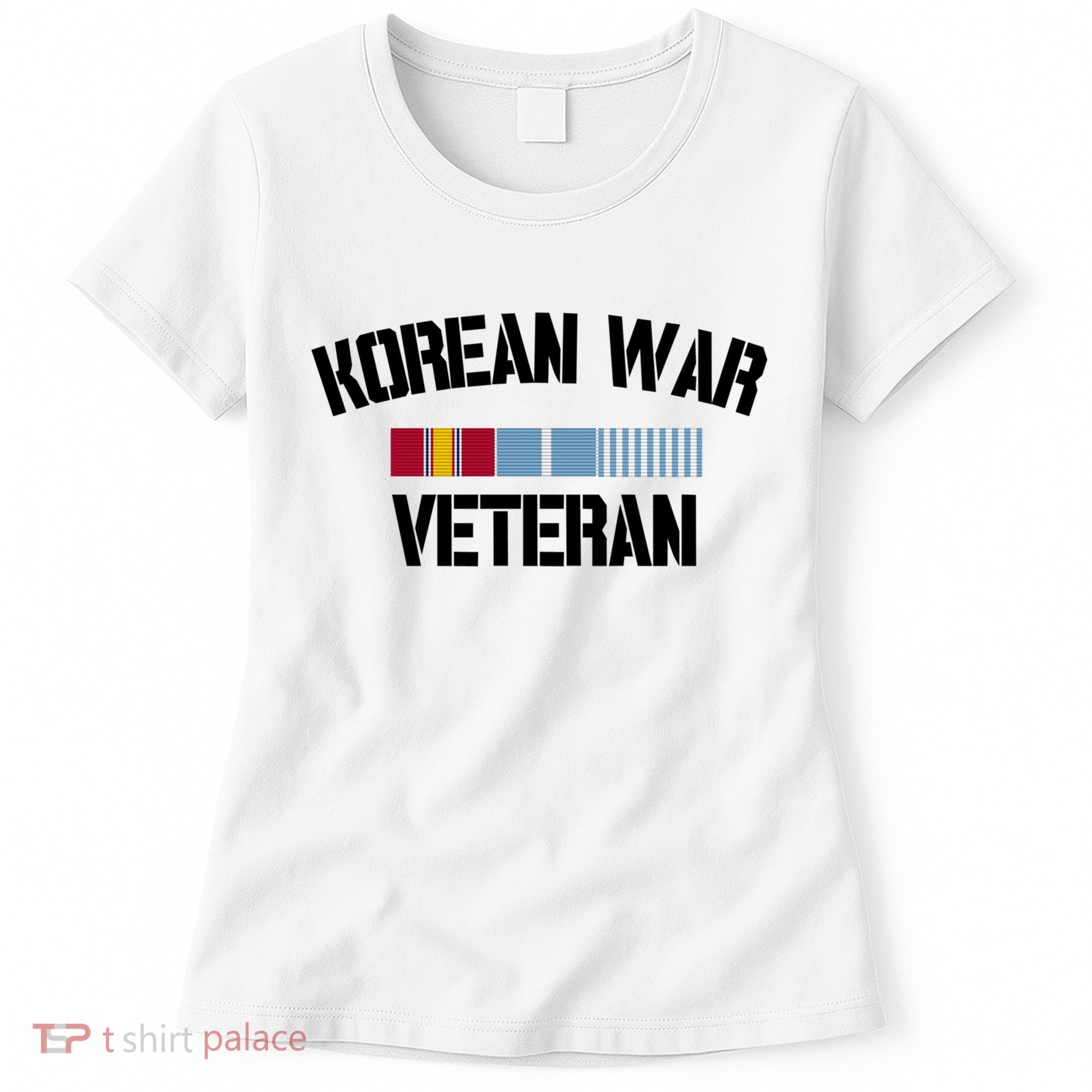 Korean War Veteran Pride Korea Service Ribbon Gift Women's T-Shirt