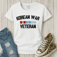 Korean War Veteran Pride Korea Service Ribbon Gift Women's T-Shirt thumb 3