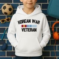 Korean War Veteran Pride Korea Service Ribbon Gift Kids Hoodie thumb 2