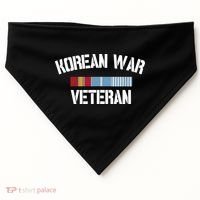 Korean War Veteran Pride Korea Service Ribbon USA-Made Doggie Bandana thumb 0