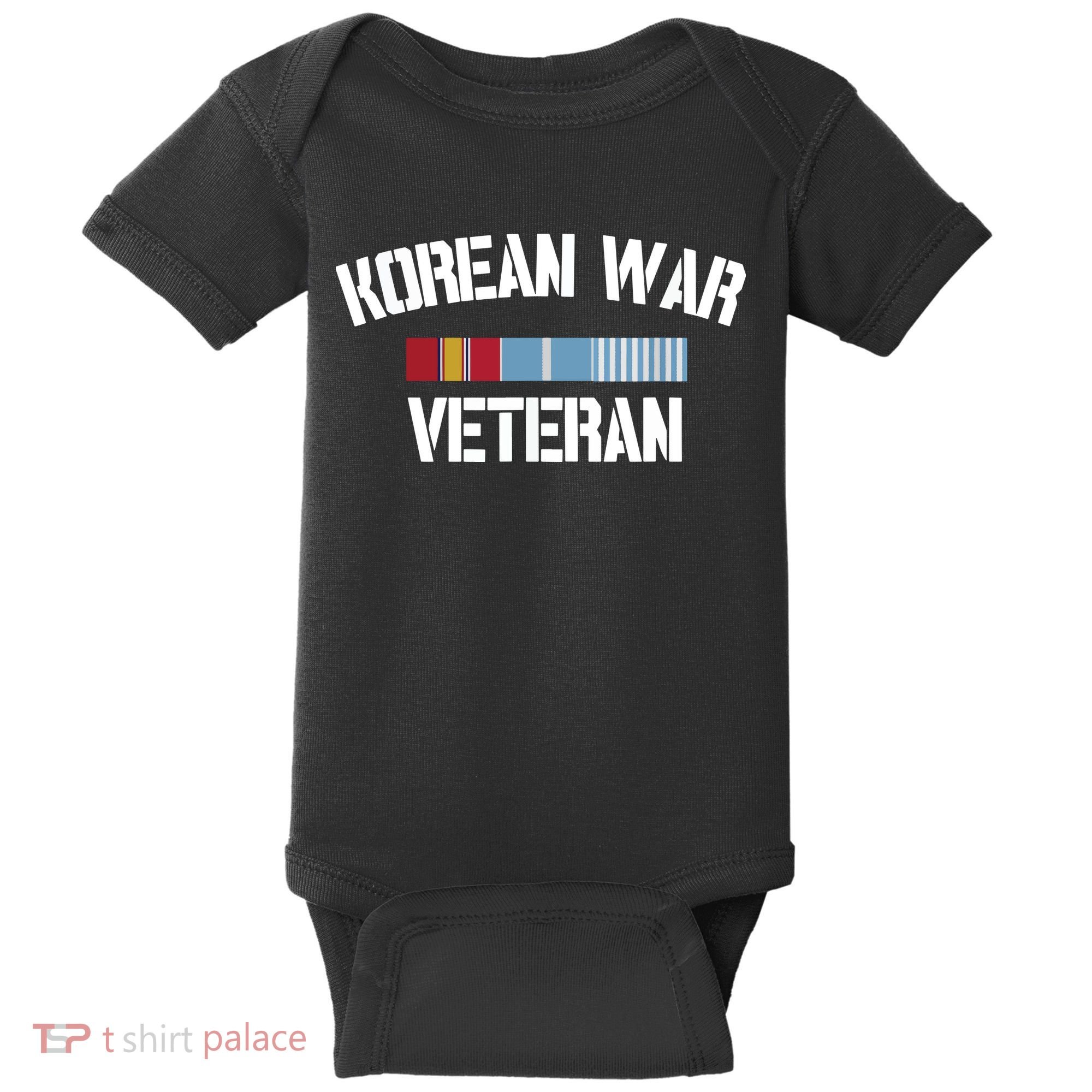Korean War Veteran Pride Korea Service Ribbon Baby Bodysuit