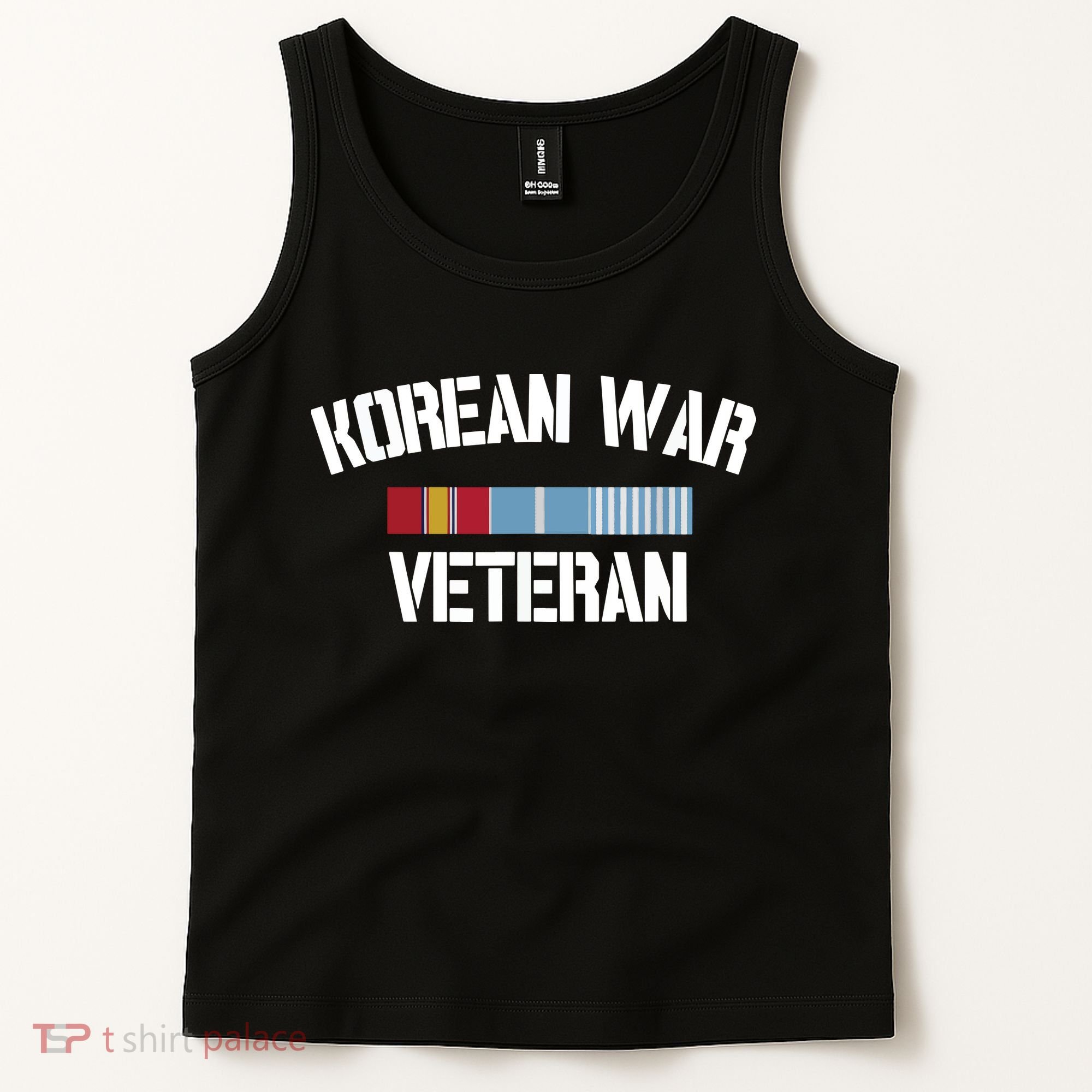 Korean War Veteran Pride Korea Service Ribbon Tank Top