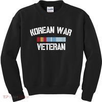 Korean War Veteran Pride Korea Service Ribbon Kids Sweatshirt thumb 0